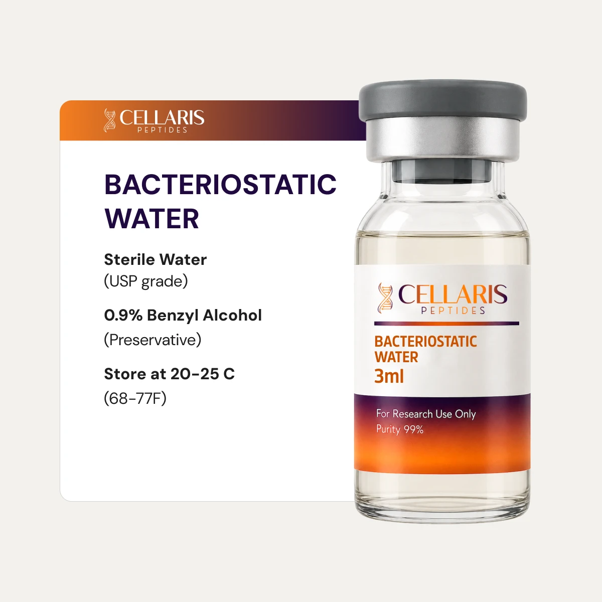 BACTERIOSTATIC WATER 3ML